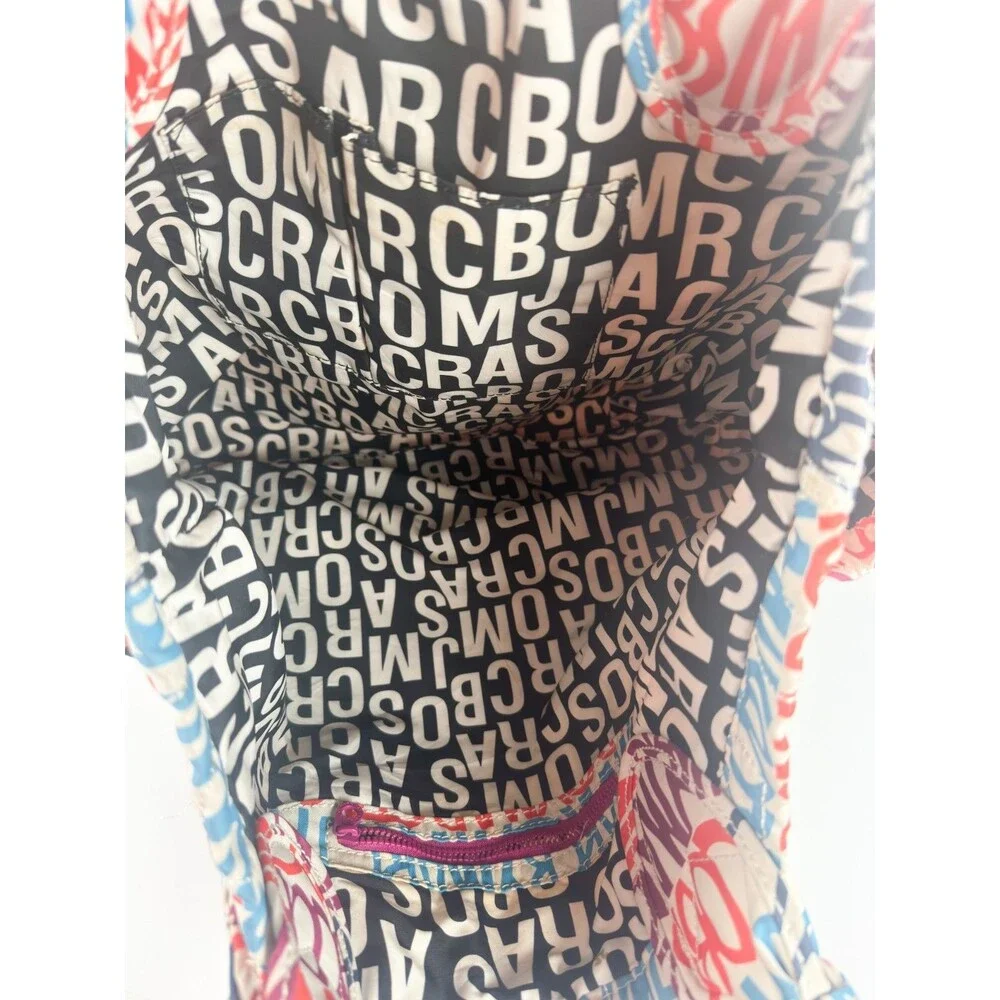 Marc by Marc Jacobs Nylon Tote Large Multicolor Graffiti Tote Bag Purse